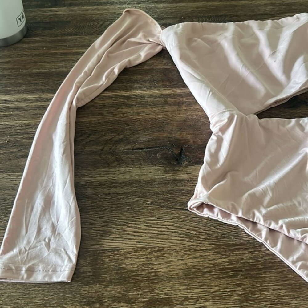HOUSE OF CB blush off shoulder pink cut out bodysuit small ola - Picture 4 of 11